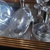 Set of 70s stemmed glasses