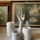 Series of marble candlesticks