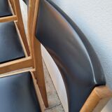 Series of 4 vintage Scandinavian chairs 1950