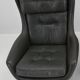 Midcentury Swivel Rocking Leather Armchair, Peem, Finland, 1970s
