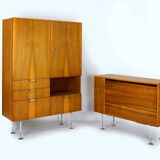 Armoires en frêne et noyer du milieu du siècle de Jitona, années 1960, lot de 2