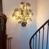 Monumental wall light in Italian wrought iron, attributed to the house.