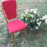 Red Scandinavian chair duo