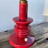 Lampe en céramique bordeaux