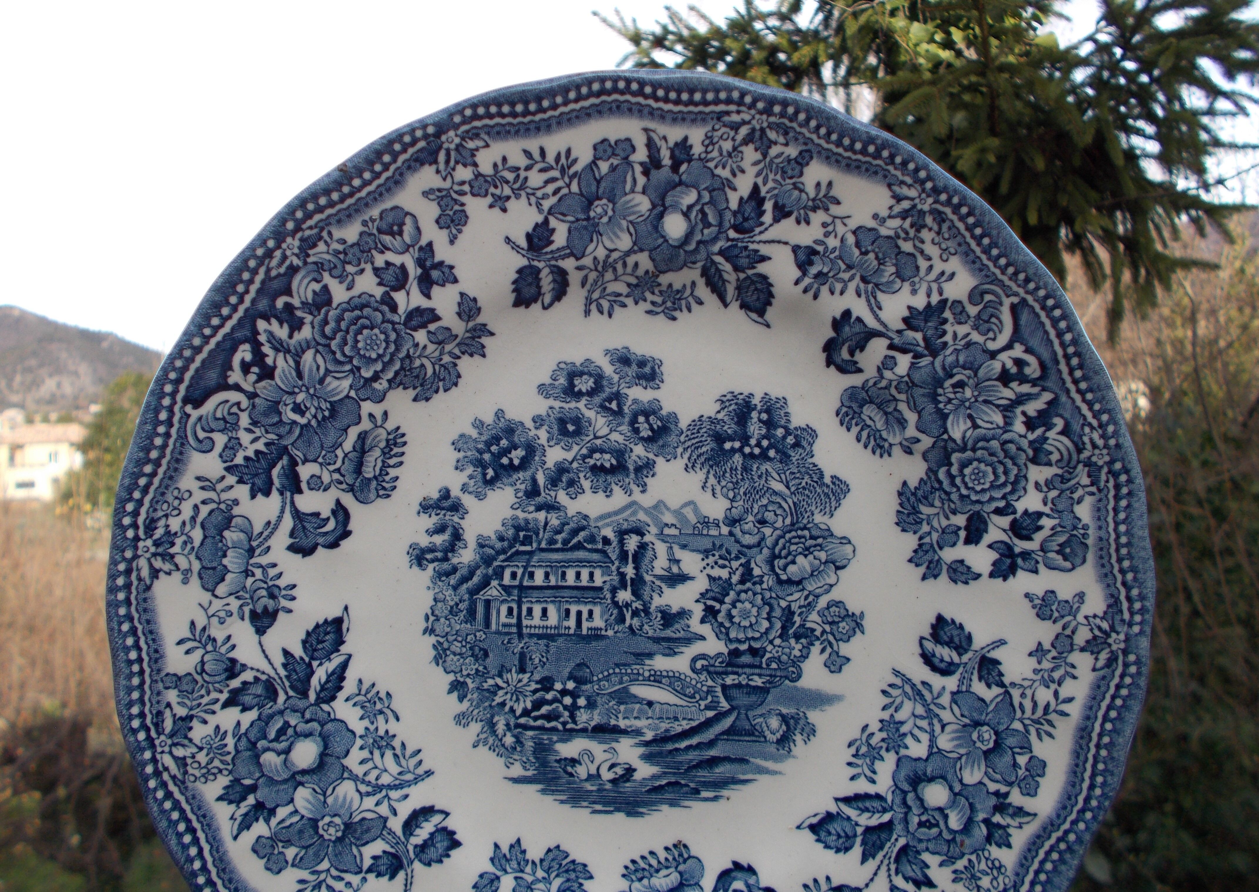 English Faience Myott Meakin vintage 10 dessert plates