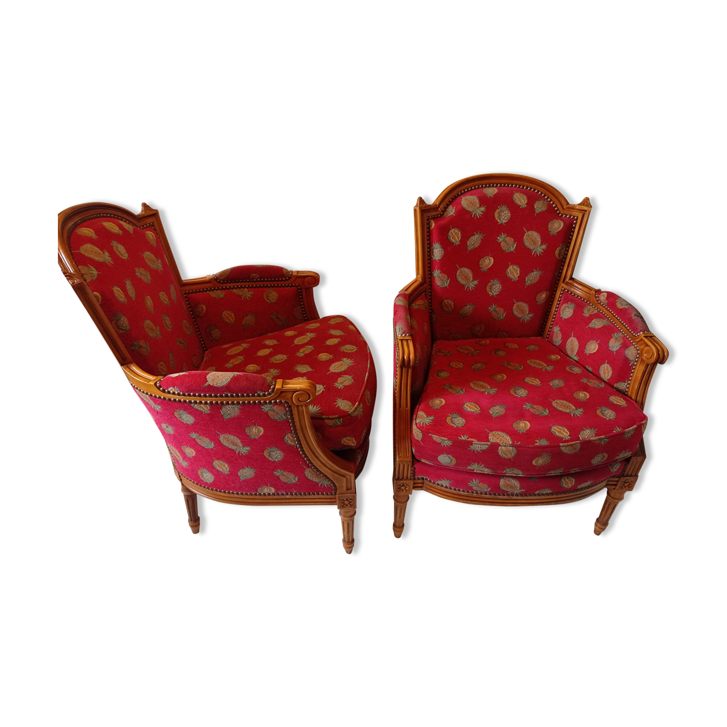 pair of shepherdess armchairs