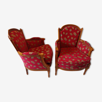 pair of shepherdess armchairs