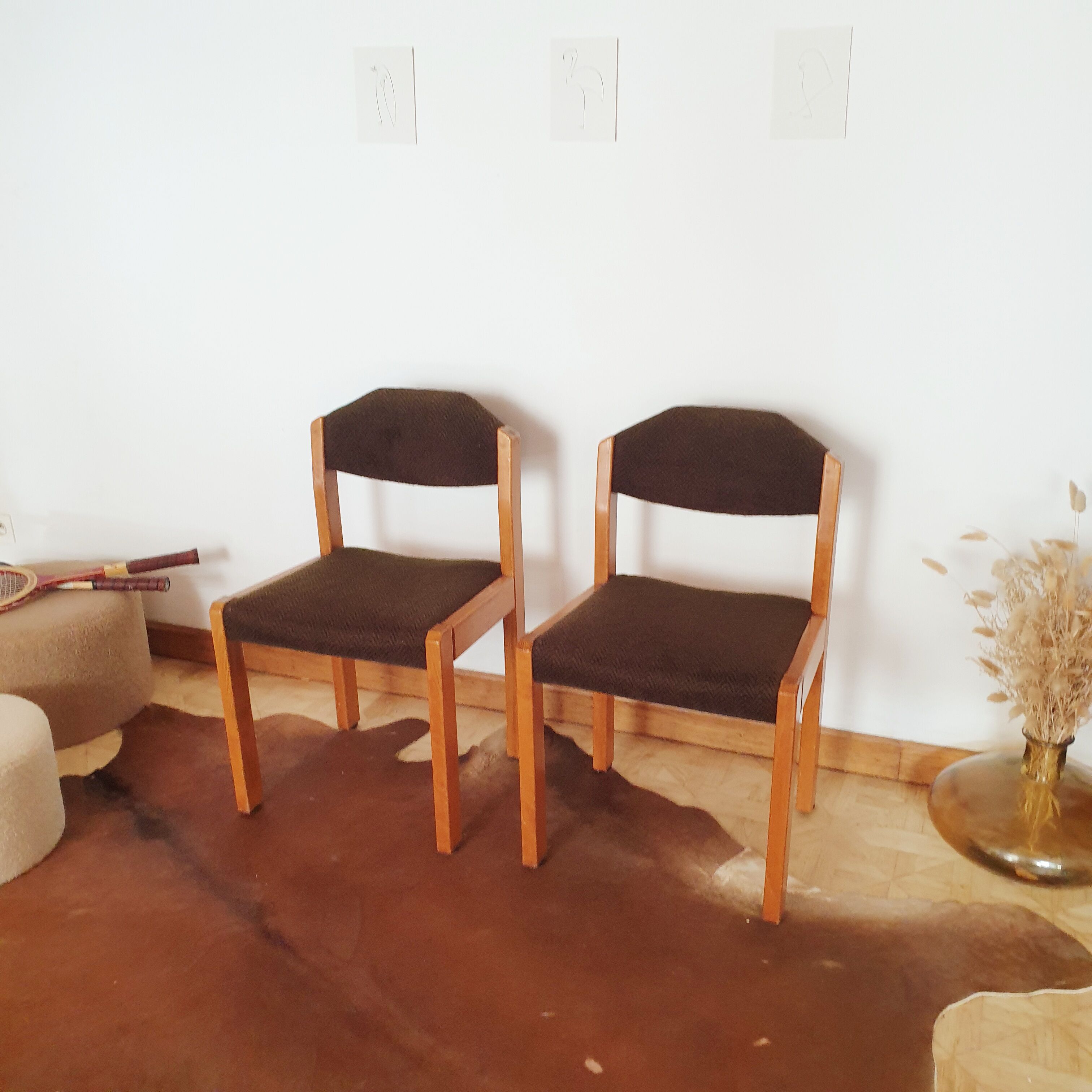 Chaises vintage Baumann années 70