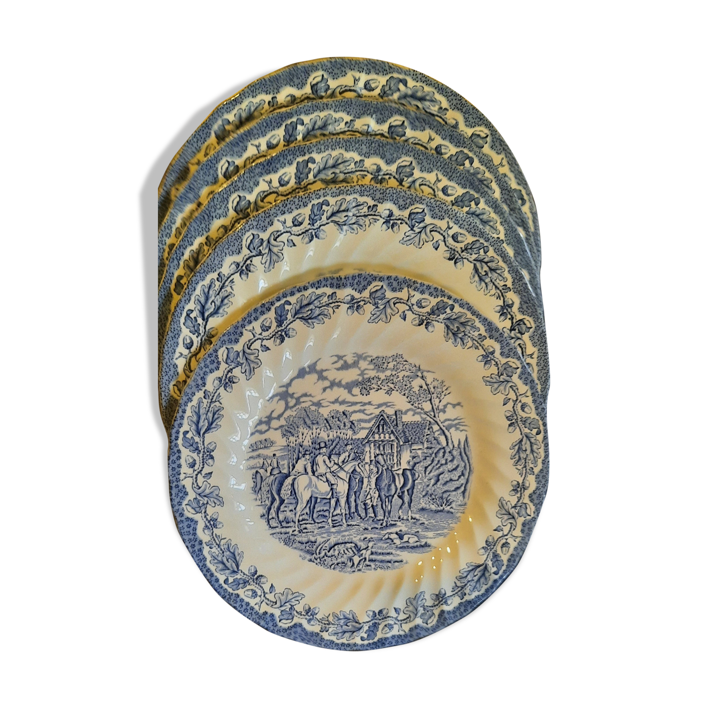 Faience anglaise Myott 5 assiettes plates,état neuf