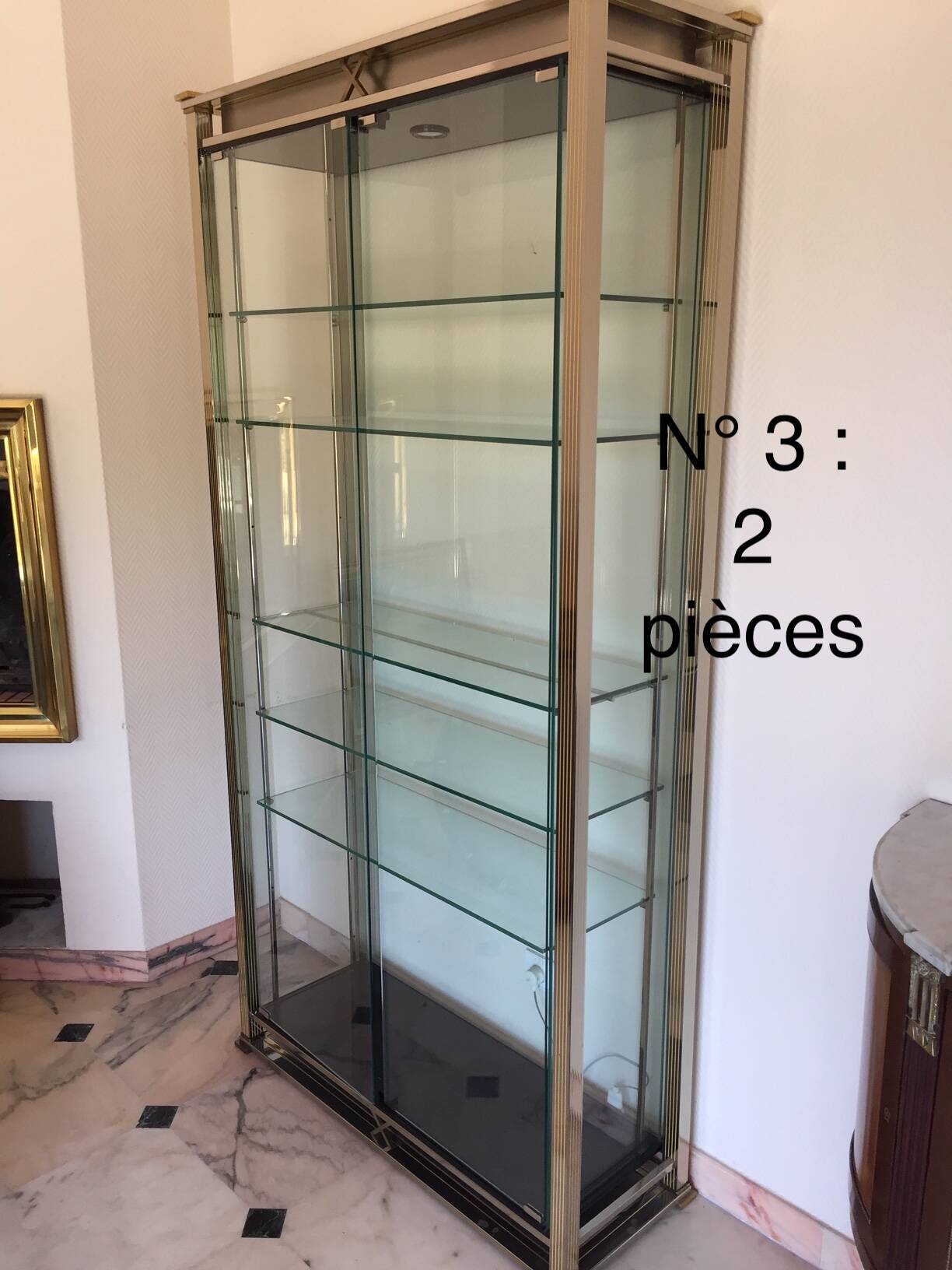 2 matching display cabinets