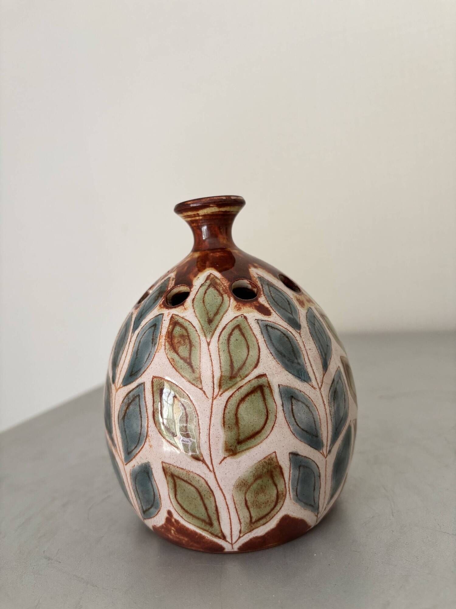 Set of 3 Malarmey Ceramics Vallauris Jug Vase Tulips Flower Holder