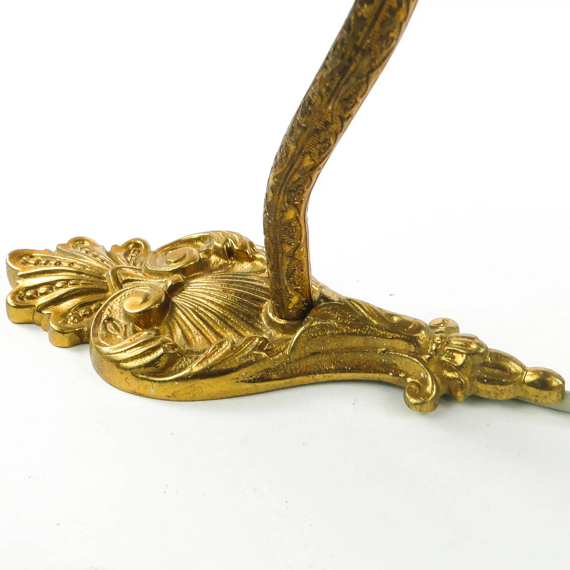 Rococo wall sconce, brass, Sweden, 1950s