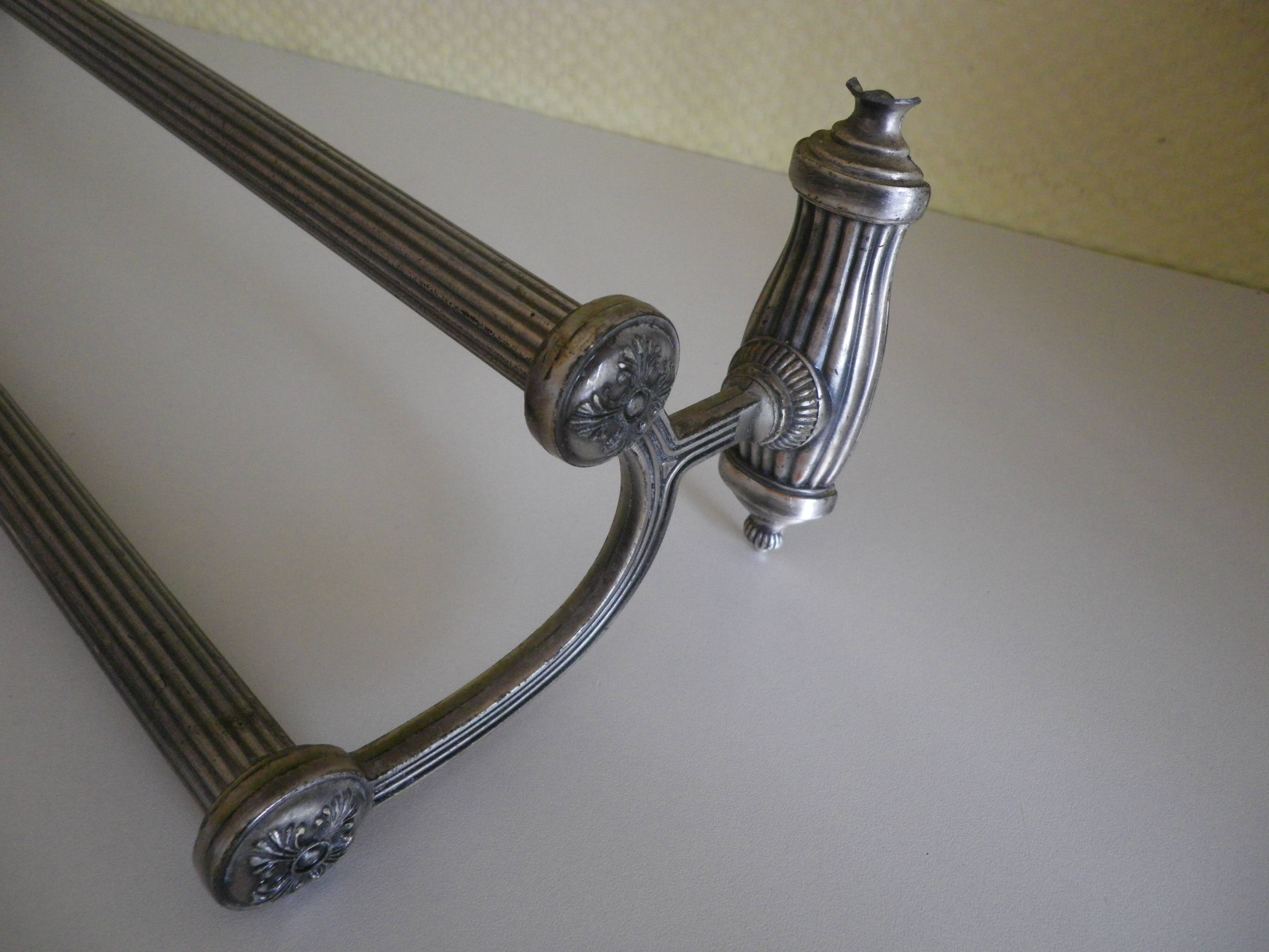 Porte serviettes double mural, style empire -1970-