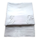 Old white cotton sheet with DP monogram and return days 2 x 3 m