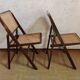 70s folding chairs canning chairs set of four