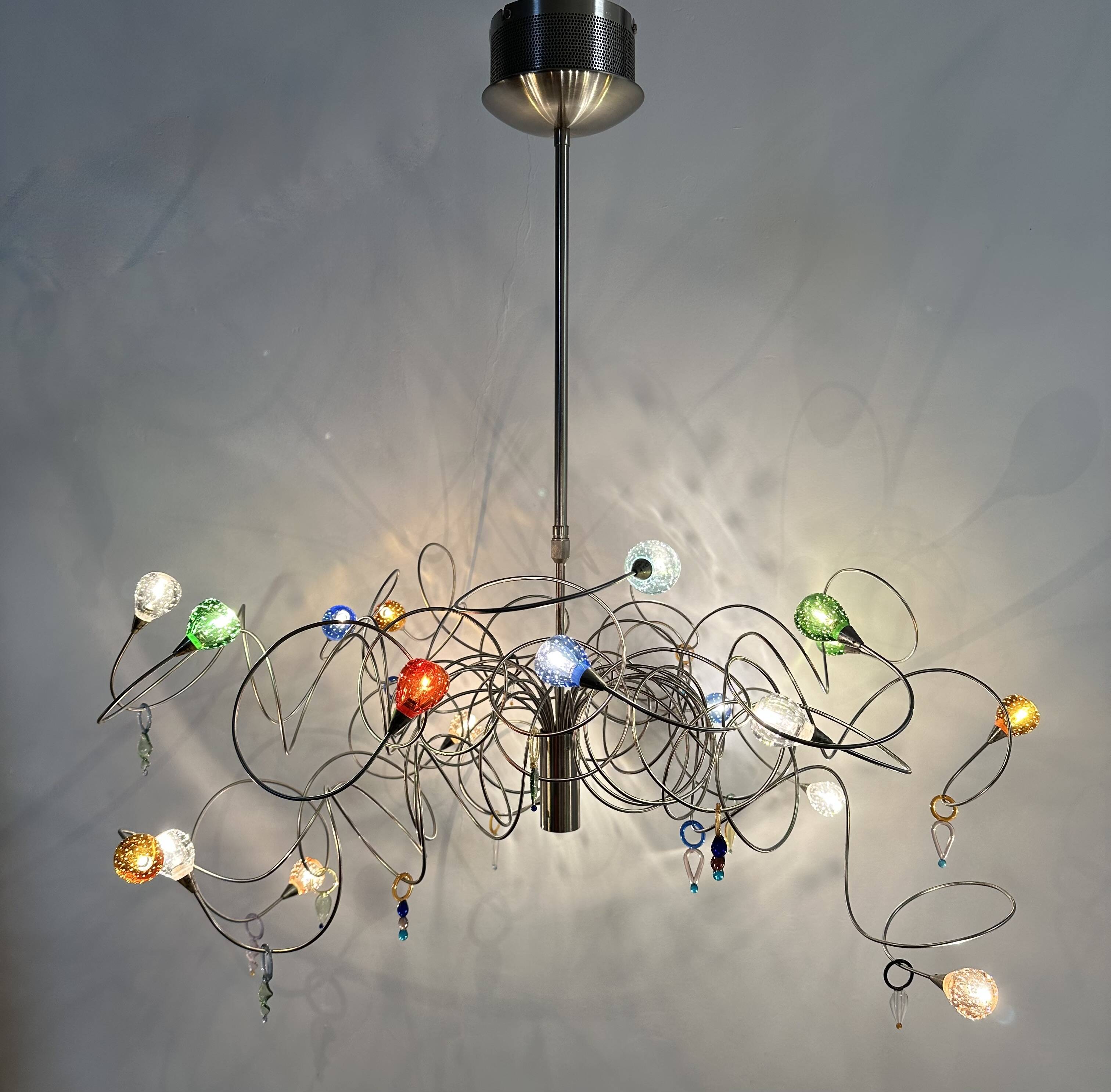 Harco Loor style Strawberry design hanging lamp , 1990’s