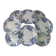 Set of 8 Terre de Fer Saint Amand & Hamage Snowball plates