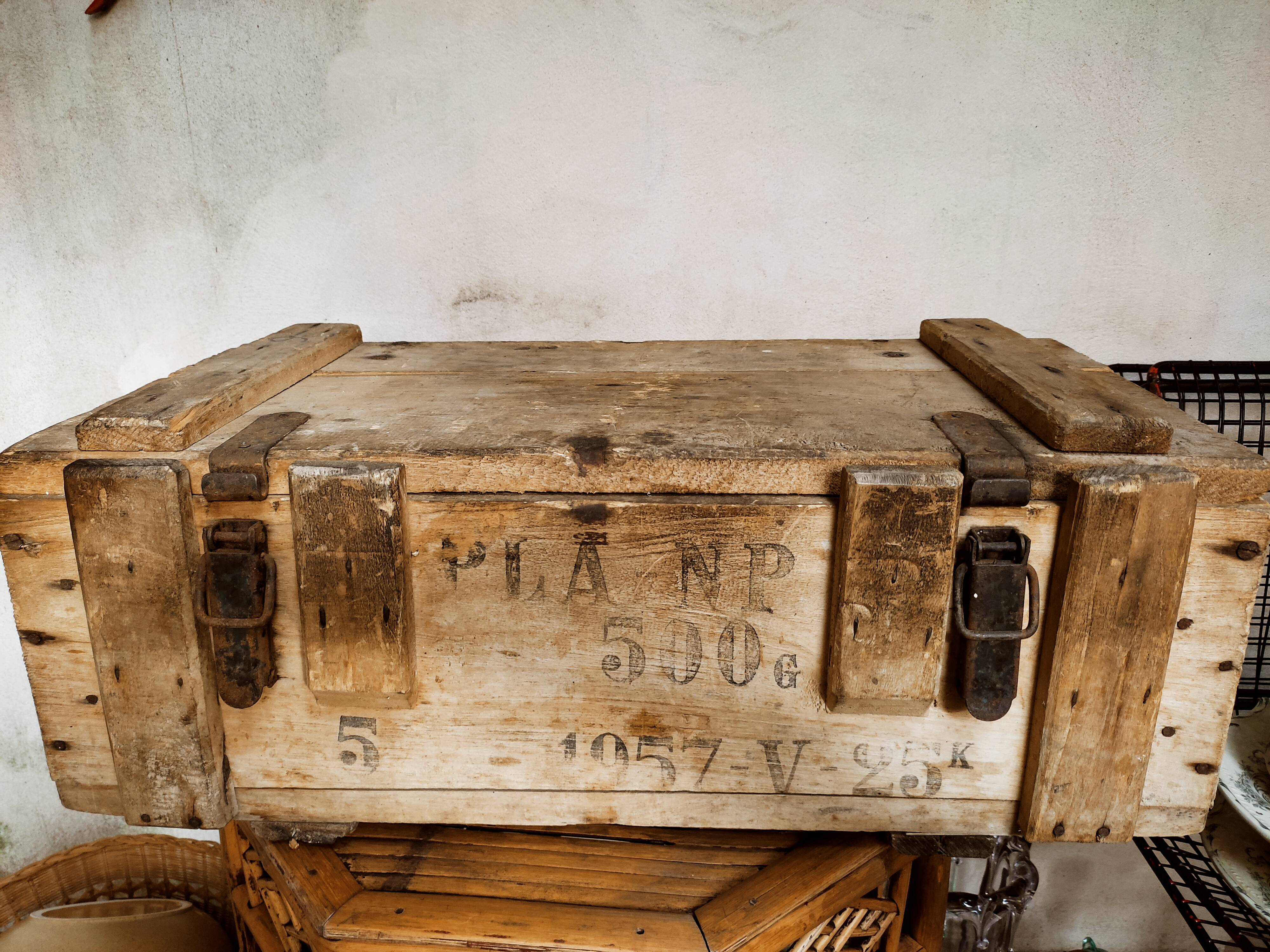 Solid oak ammunition box