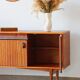 Enfilade scandinave zebrano – buffet vintage années 60