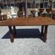 Table de ferme en chêne avec abattants