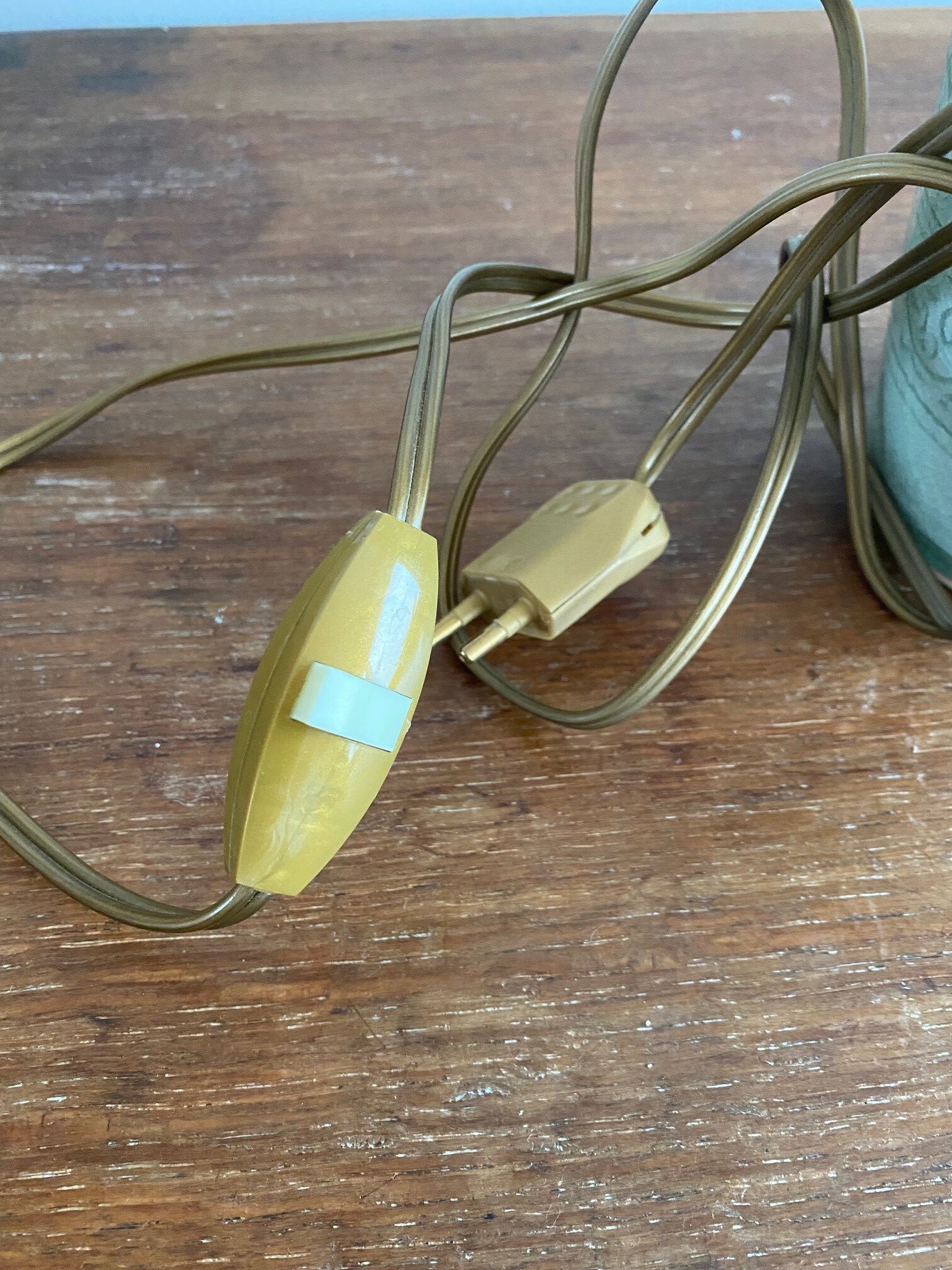 Ceramic lamp foot signed