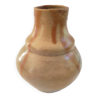 Stoneware vase signed Eugène Lion