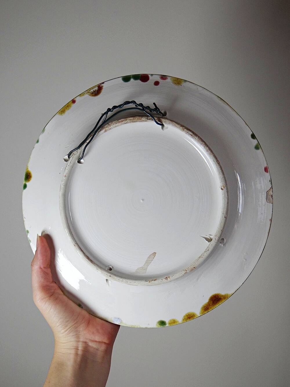 Vintage trompe-l'œil crab barbotine plate Caldas da Rainha Portugal