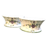Pair of Nevers earthenware flower makers early nineteenth