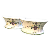 Pair of Nevers earthenware flower makers early nineteenth