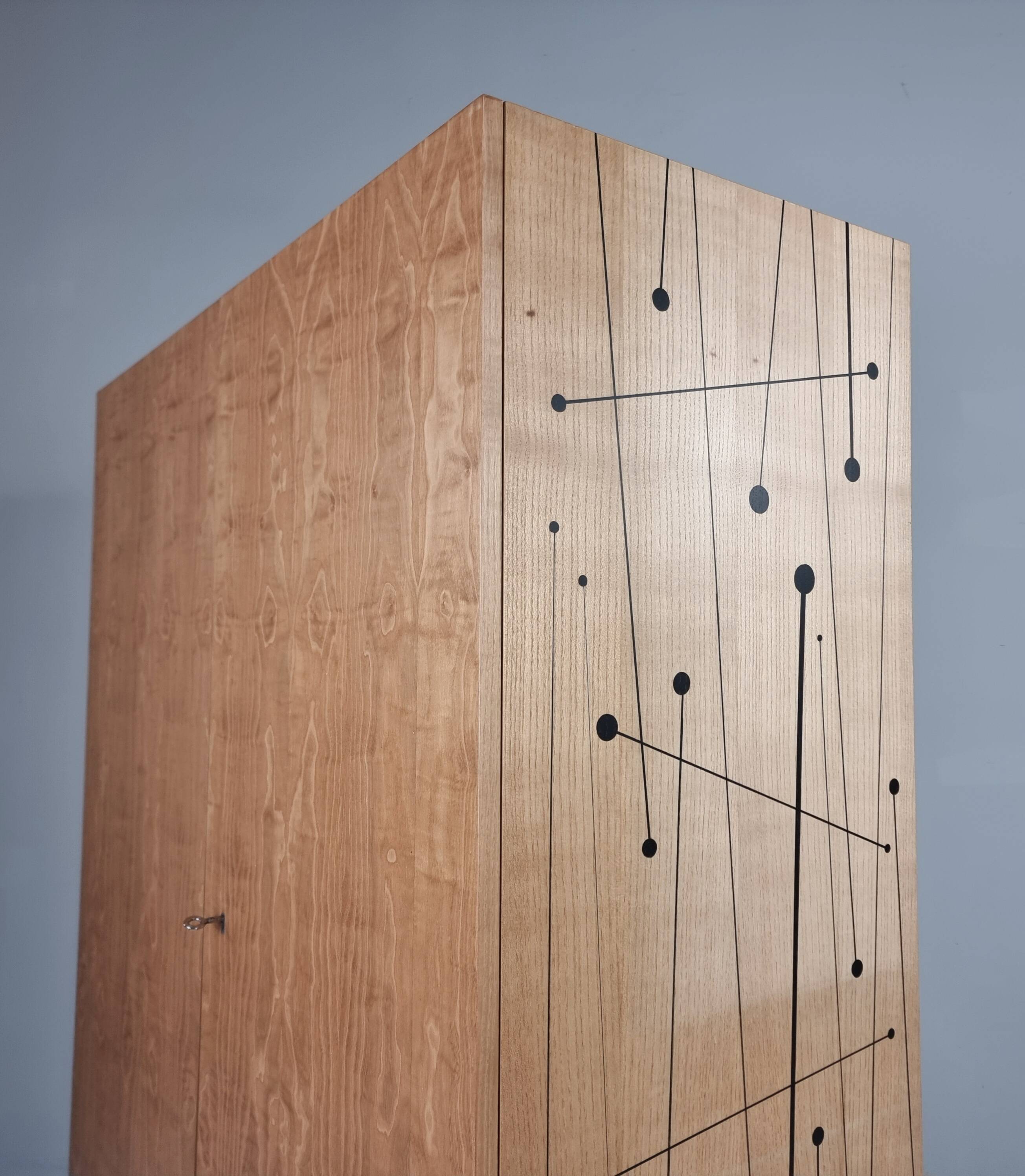 Vintage ash wardrobe, 1970s