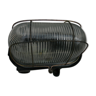 Bakelite window and industrial glass wall light
