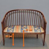 Art Deco Bench in 20th Century Beech