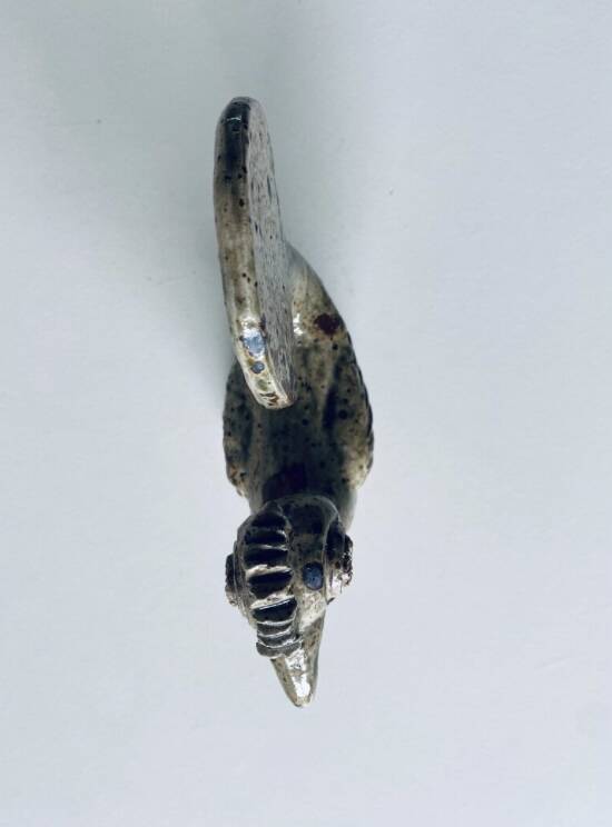 Sandstone rooster signed André Rozay, La Borne