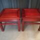 Paire de tables basses chinoises en bois exotique