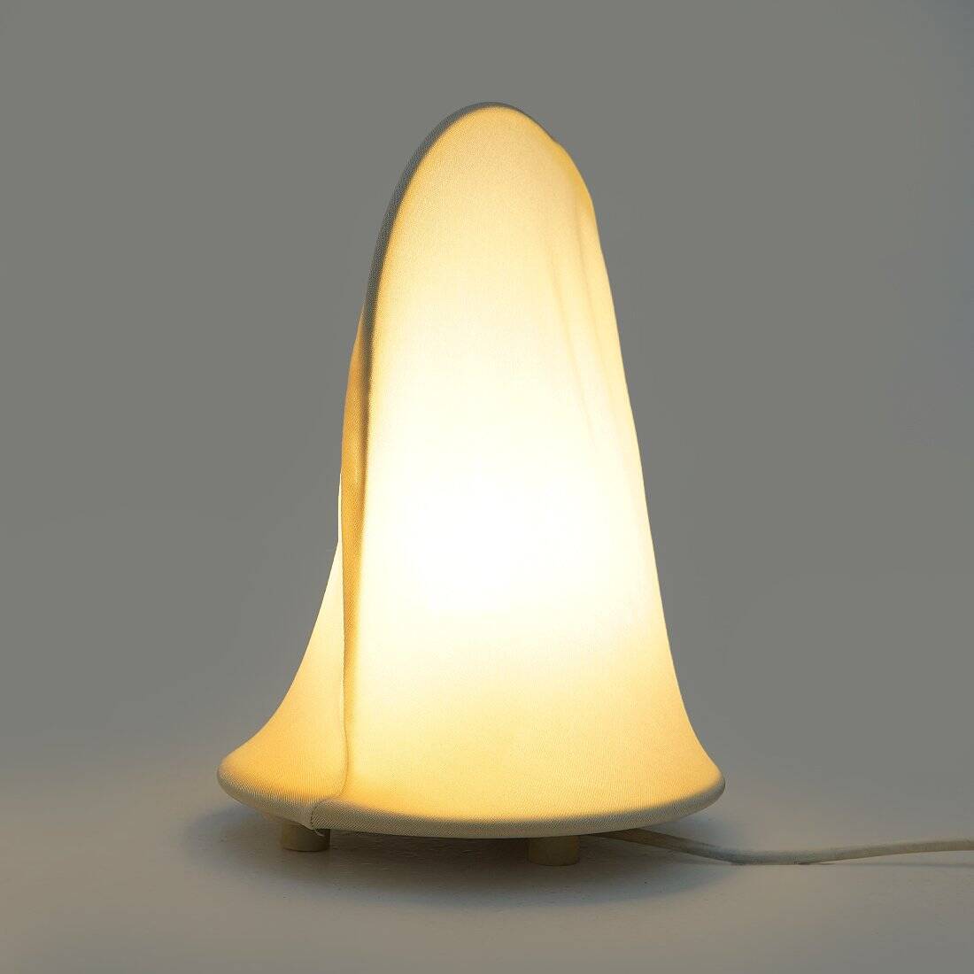 Table lamp with fabric shade, 1970s