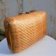 Suitcase vintage wicker