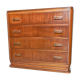 Art Deco period banker's chest of drawers circa 1920 in mahogany and mahogany veneer