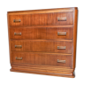 Art Deco banker's chest of drawers circa 1920 in mahogany and mahogany veneer