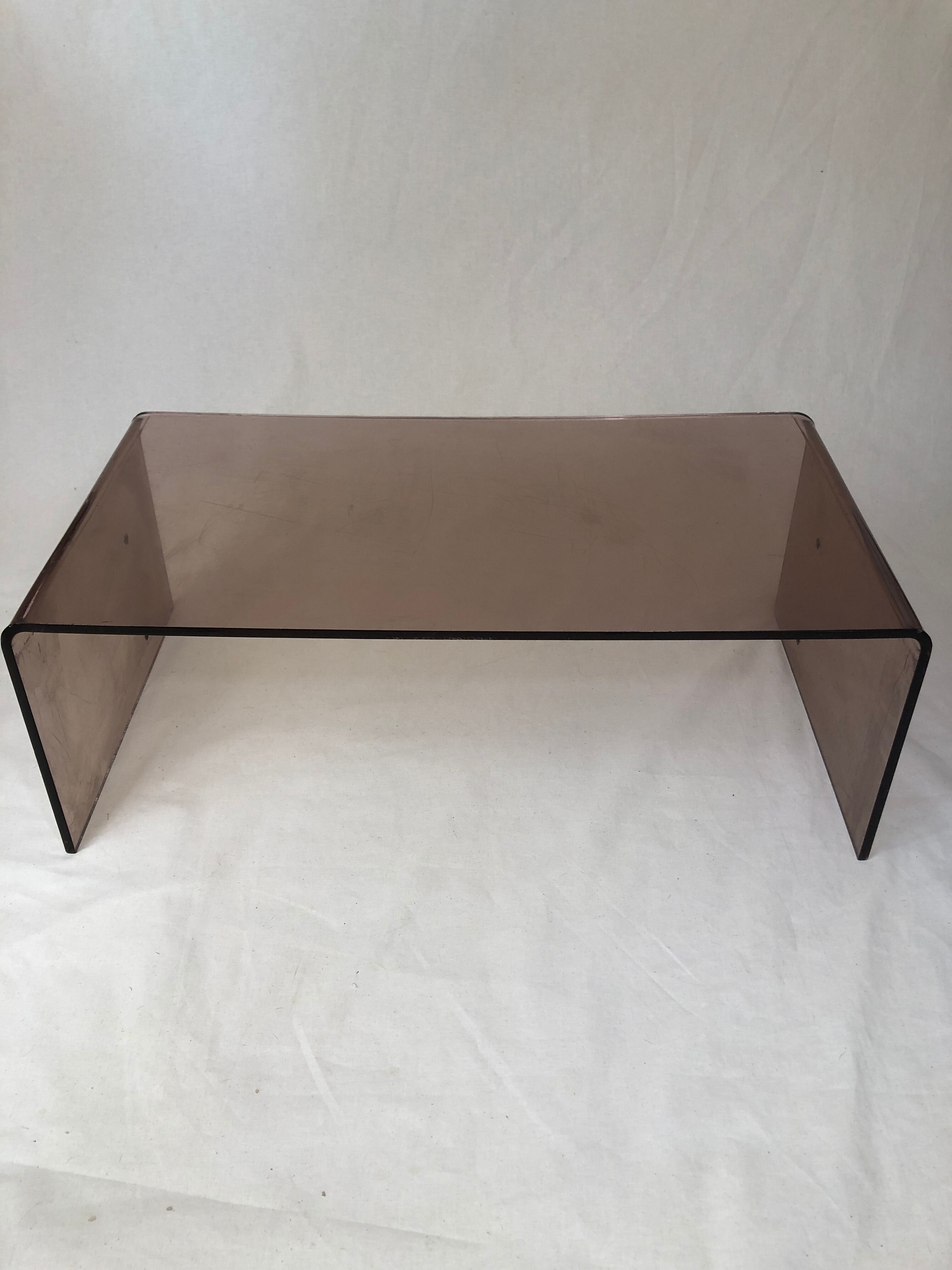 Plexiglass coffee table 1970