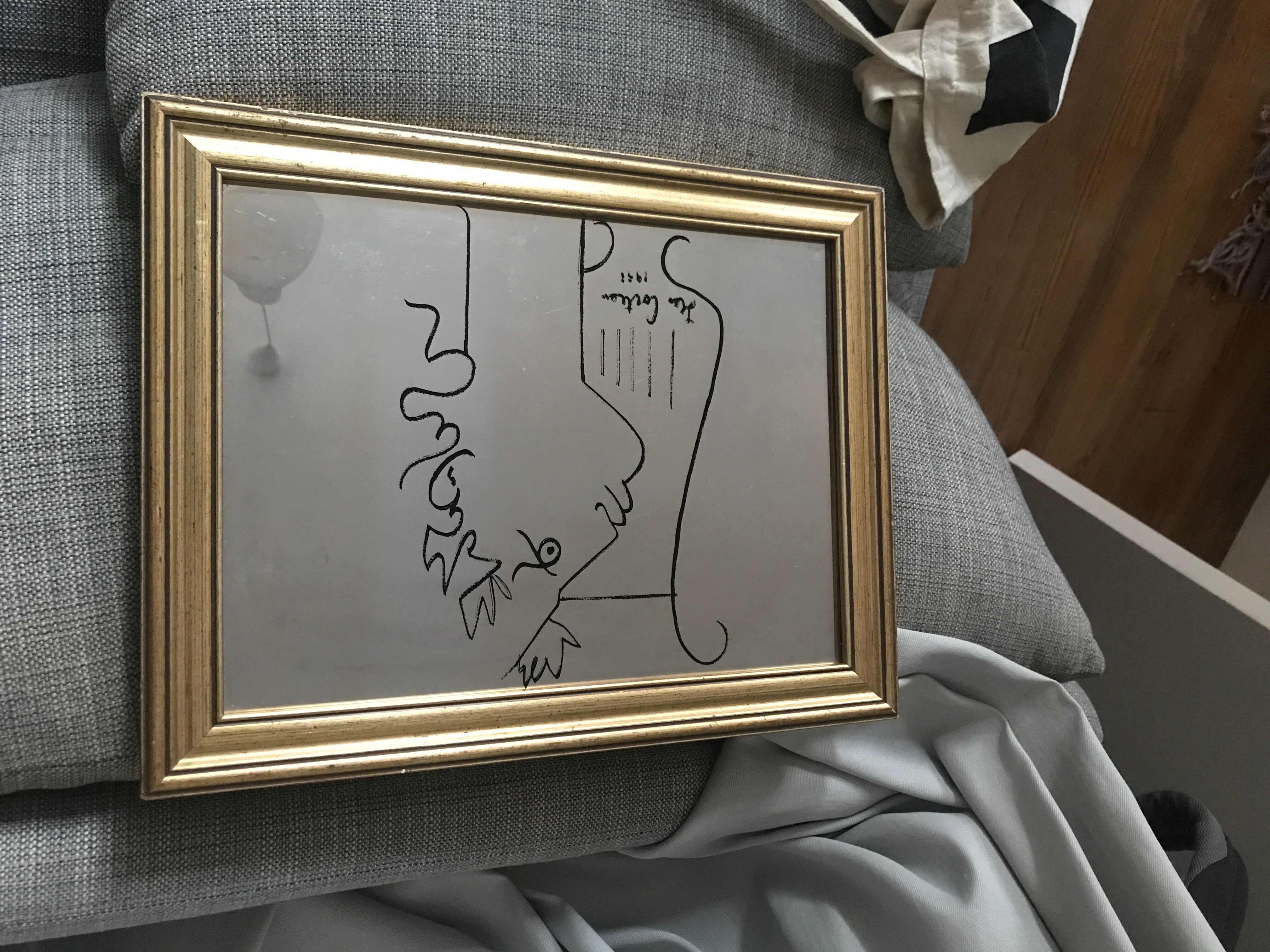 Miroir illustré du profil d'Orphée, Jean Cocteau