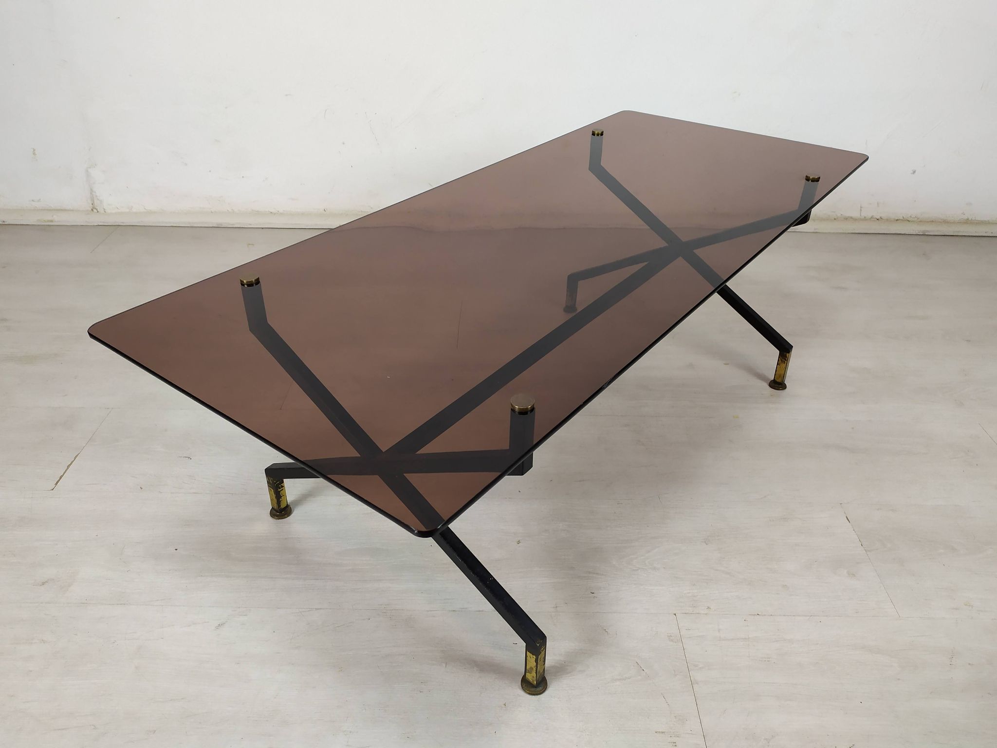 Table basse vintage verre
