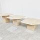 Vintage travertine nesting tables or side tables, 1970s