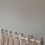 Set of 6 French Mid Century Naturalist Woven Highback Chairs in Solid Elm, 1960s