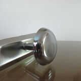 Coat rack in chromed metal, 3 hooks 70s