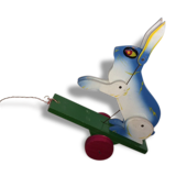 Rabbit wood painted to draw