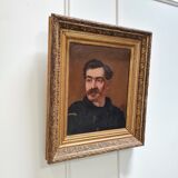 Antique oil painting of gentleman c1890