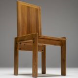 Lot de 4 chaises de salle à manger italiennes en orme par Romanutti, Italie, années 1970