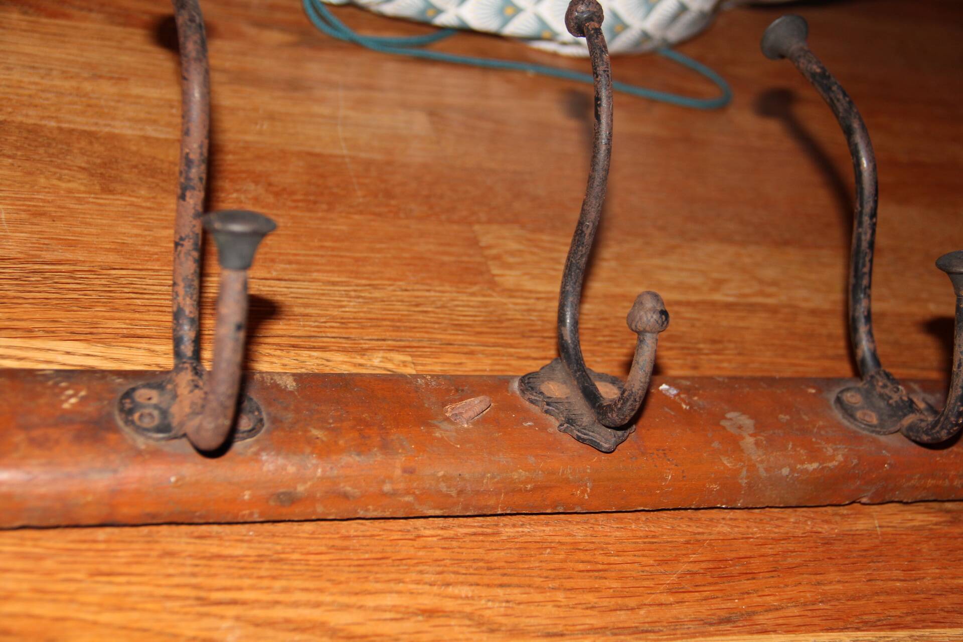 Antique workshop coat rack