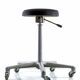 Sixties vintage aluminium adjustable dentist stool