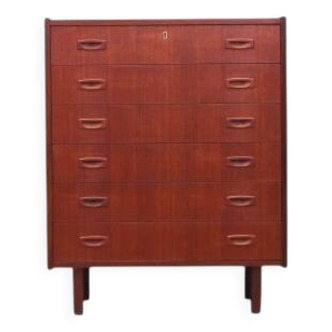 Commode en teck, design danois, années 1970, fabriquée au Danemark